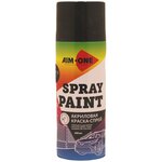 AIM-ONE Краска-спрей черная матовая 450мл (аэрозоль). Spray paint black matt SP-MB4 - изображение