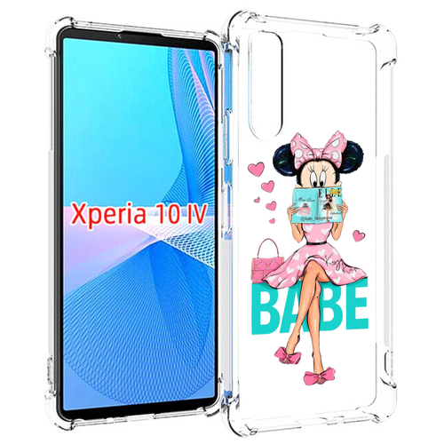 Чехол MyPads Бейби-микки для Sony Xperia 10 IV (10-4) задняя-панель-накладка-бампер