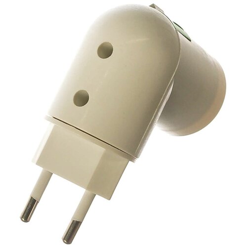 светильник эра fito holder 3м с проводом и выключателем для фитоламп с цоколем е27 Переходник вилка-Е27 с выключателем ЭРА, белый Б0027981