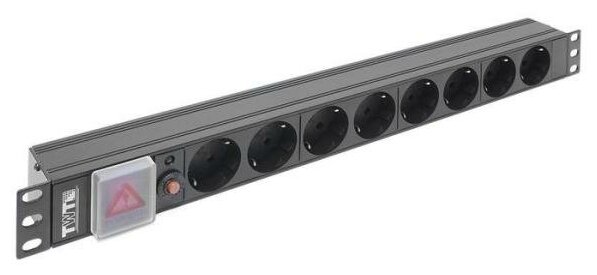 Блок розеток Lanmaster TWT-PDU19-10A8P черный 8 розеток