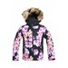 Горнолыжная куртка Roxy для девочек, регулируемый капюшон, капюшон, съемный мех, мембранная, герметичные швы, карманы, размер 10, мультиколор