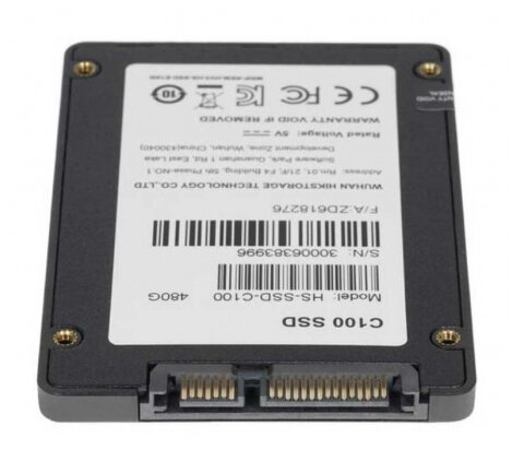 480 ГБ Внутренний SSD диск C100 2.5" SATA3 6.0 Гбит/с (HS-SSD-C100/480G)