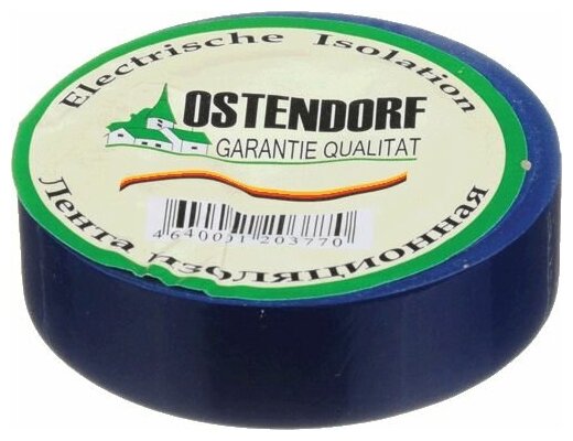 Изолента "Ostendorf", 19 мм*20 м, синяя