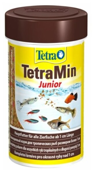 Корм для аквариумных рыб Tetra TetraMin Junior 100 мл (хлопья мини хлопья) - фотография № 19