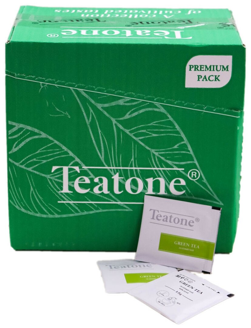 Чай Teatone Green Tea (Зеленый чай) в пакетиках 300шт - фотография № 4