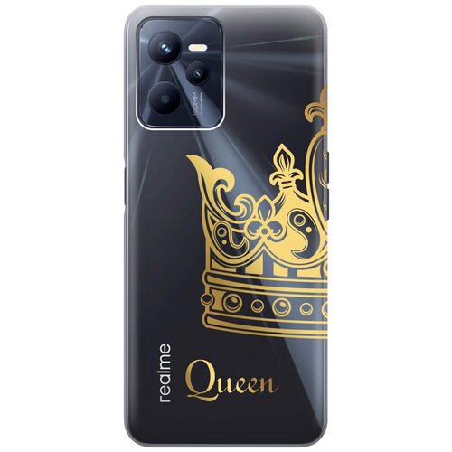 Силиконовый чехол с принтом True Queen для Realme C35 / Рилми С35 матовый чехол true king для realme c35 рилми с35 с 3d эффектом черный