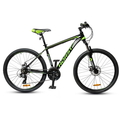 Горный велосипед Genesis 19 (22) HORST черный/салатовый/серый