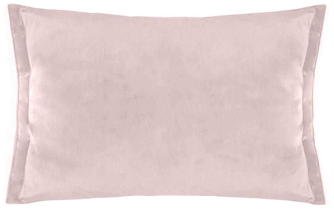 Наволочка - чехол для декоративной подушки на молнии Бархат Пепельно-розовый, 30 х 50 см.