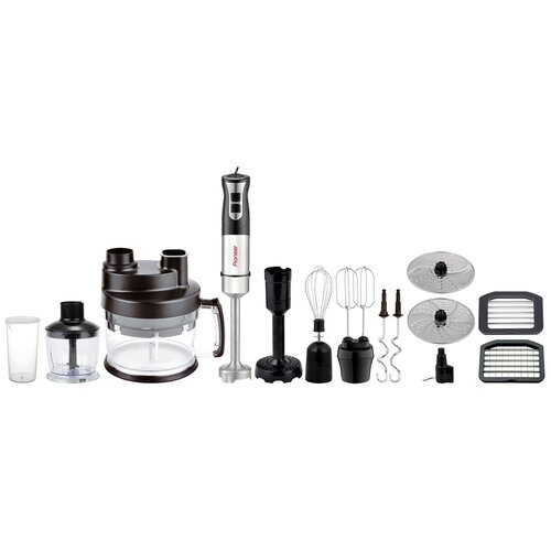 Многофункциональный блендер Pioneer венчик двойные битеры 2 крючка диски для нарезки и терки сетка для нарезки кубиками 1800 Вт 849000₽