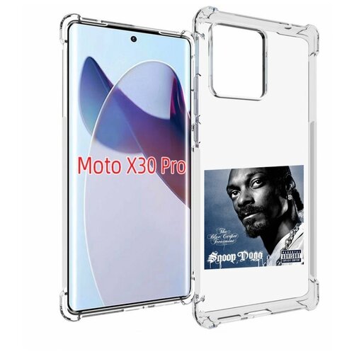 Чехол MyPads Snoop Dogg THA BLUE CARPET TREATMENT для Motorola Moto X30 Pro задняя-панель-накладка-бампер