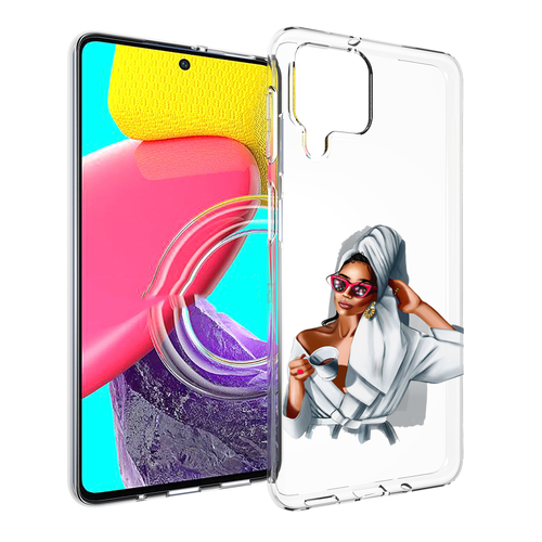 Чехол MyPads Девушка в белом халате женский для Samsung Galaxy M53 (SM-M536) задняя-панель-накладка-бампер