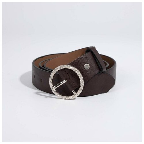 фото Ремень сима-ленд, размер 110, коричневый