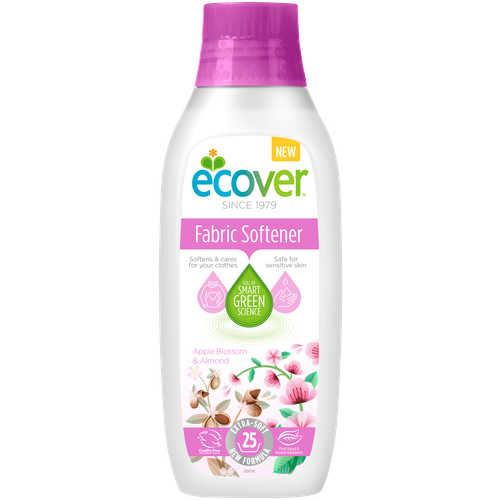 ECOVER SENSITIVE FABRIC SOFTENER Apple Blossom & Almond Softens & Cares 25 Смягчитель для стирки с ароматом яблока и миндаля 750мл