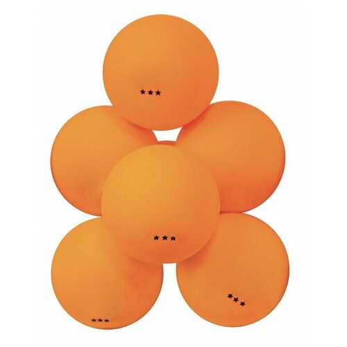 Мяч для настольного тенниса ATEMI 3* 6шт. (оранжевый)