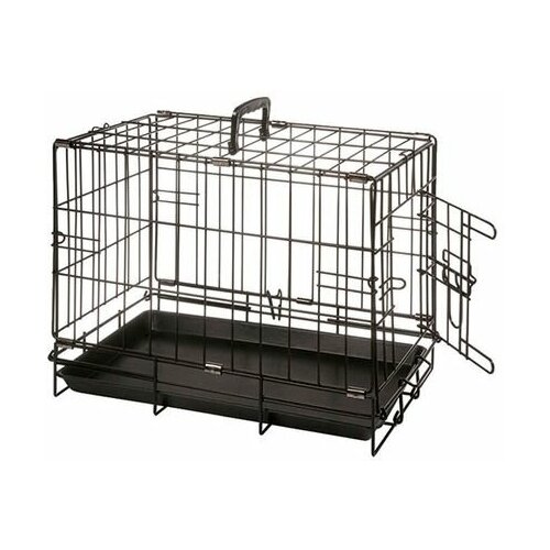 Flamingo Клетка для собак черная, 2 двери 63*43*49 см