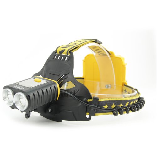 Аккумуляторный налобный фонарь HT-0805-P90 для охоты и рыбалки/300 Ватт/4 режима работы/2 мощных светодиода Cree XH-P50