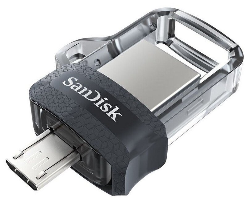 Флеш-карта SanDisk Ultra Dual Drive, 16 Гб, USB 3,0, microUSB (SDDD3-016G-G46)