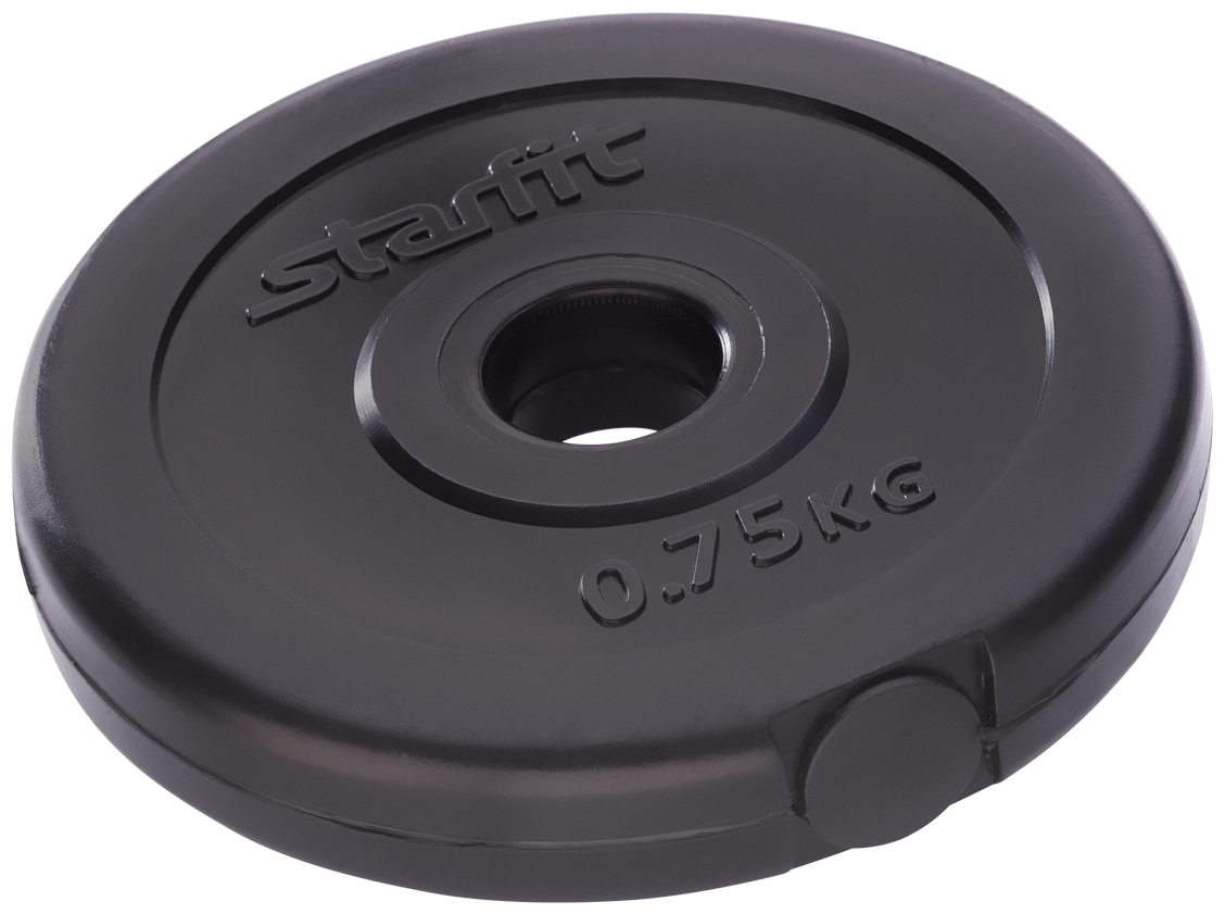 Диск пластиковый Starfit Bb-203 D=26 мм, черный, 0,75 кг