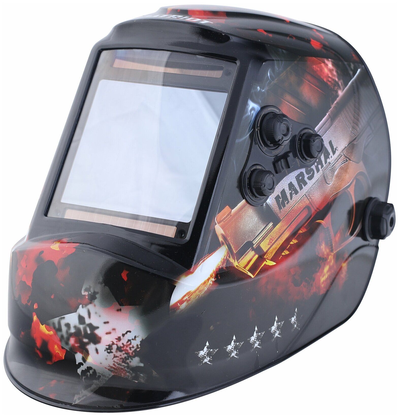 Сварочная маска Хамелеон PATRIOT WH 800E, DIN 9-13, 100х93мм, защитная маска для сварки — фото 1