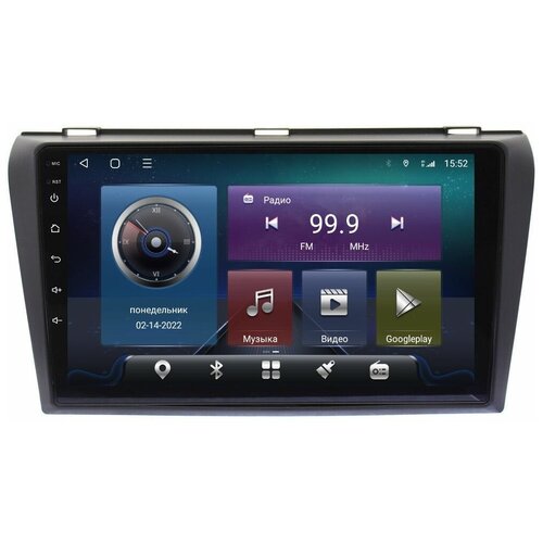 Магнитола CRS-300 Мазда 3 2003-2008 Mazda 3 BK - Android 11 - Процессор 8 ядерный - Carplay - IPS - DSP 36 полос - 4G(Sim)