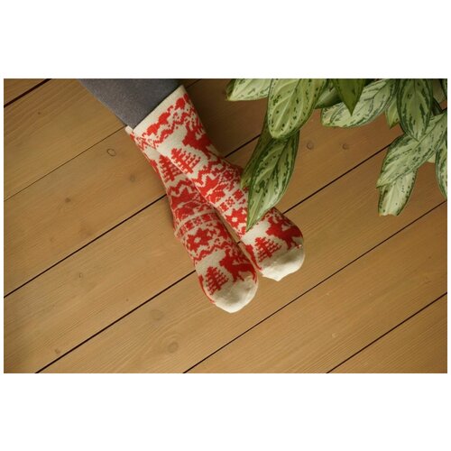 фото Носки шерстянки базовая коллекция, размер 42/45, красный