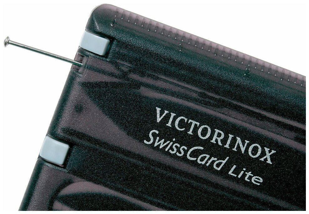 Швейцарская карта Victorinox SwissCard Lite (0.7333.T3) черный полупрозрачный коробка подарочная - фото №7