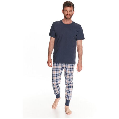 Пижама мужская TARO Fedor 2731-01, синий, хлопок 100% (Размер: XXL)