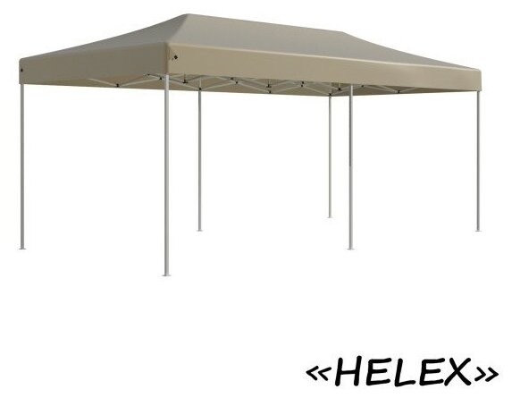 Helex Тент-шатер быстросборный Helex 4362 3x6х3м полиэстер бежевый - фотография № 8