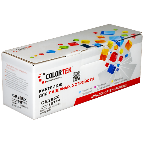 Картридж Colortek CT-CE285X черный