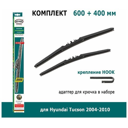 Комплект дворников Heyner Hybrid 600 мм + 400 мм Hook для Hyundai Tucson 2004-2010