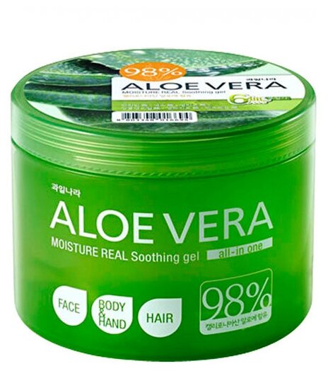 Гель для тела успокаивающий Welcos Kwailnara Aloe vera Moisture Real Soothing Gel 500 мл