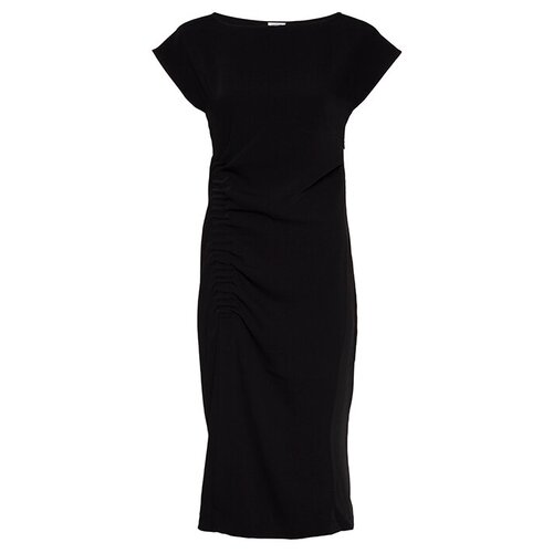 Платье P.A.R.O.S.H., размер s, черный платье с запахом catnoir хлопок повседневное полуприлегающее миди карманы размер 36 бежевый