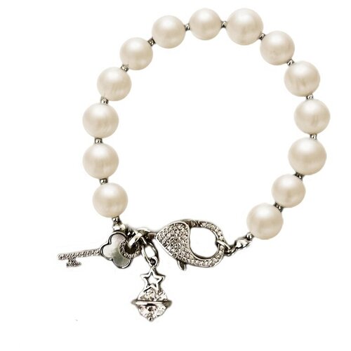 Браслет Волшебный ключик/ Браслет из жемчуга/ Браслет на руку