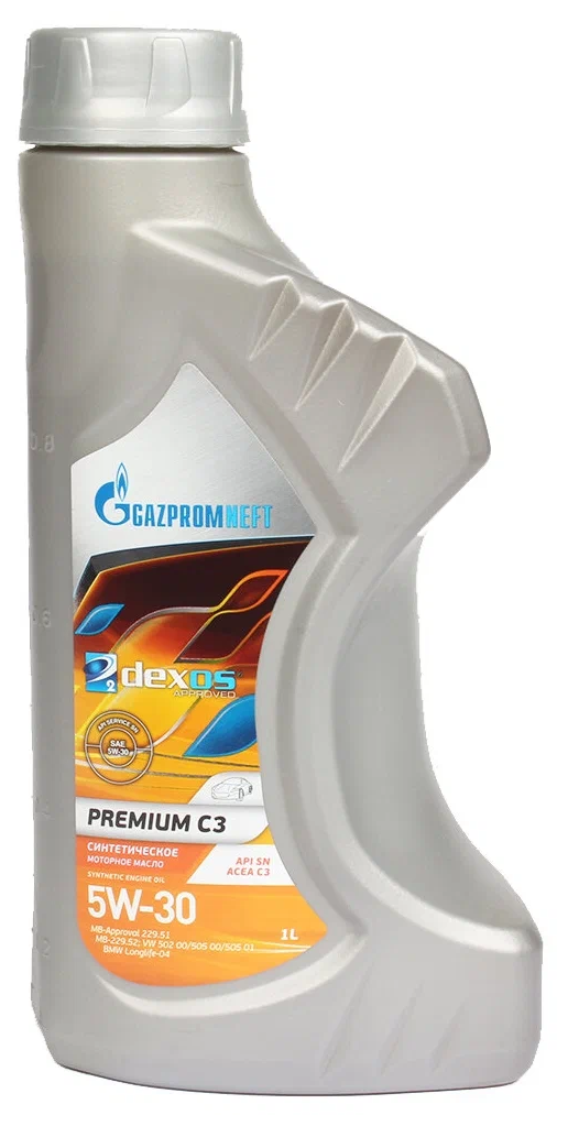 GAZPROMNEFT 253142229 Масло моторное 5W30 GAZPROMNEFT 1л синтетика Premium С3 SN/С3 1шт