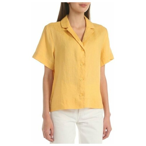 Рубашка Maison David, размер L, светло-желтый рубашка maison david размер l бежево желтый