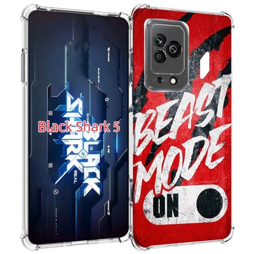 чехол mypads beast inside you для samsung galaxy xcover 5 задняя панель накладка бампер Чехол MyPads BEAST inside You для Xiaomi Black Shark 5 задняя-панель-накладка-бампер