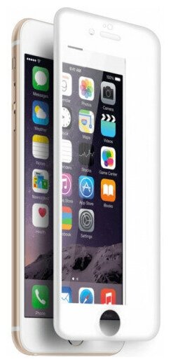20D защитное стекло iPhone 6/6s (Белое) закругленное/Айфон 6 айфон 6с стекло на полный экран