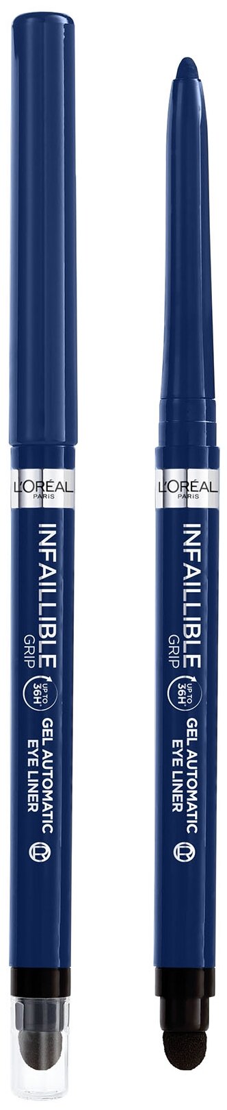 L'Oreal Paris Автоматический гелевый карандаш для глаз Infaillible Grip, оттенок blue jersey