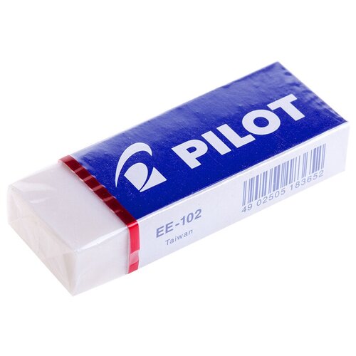Ластик Pilot, прямоугольный, винил, картонный футляр, 61*22*12мм, 4 штуки