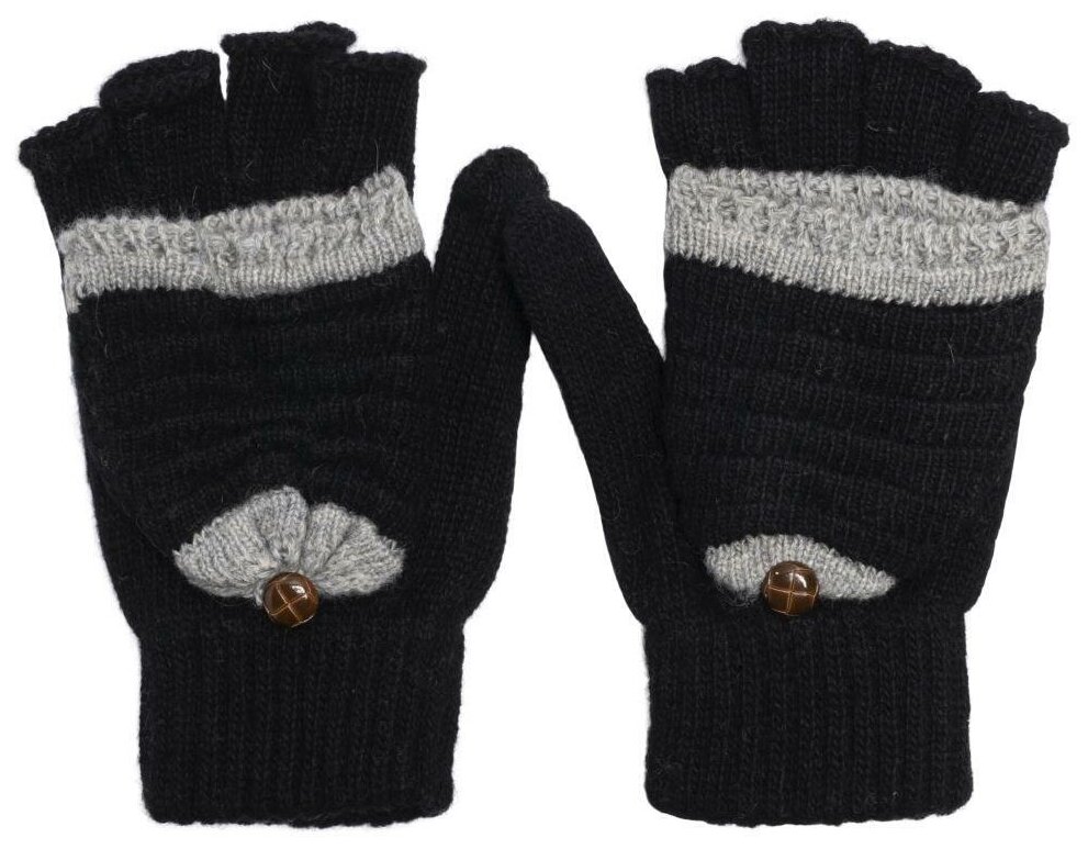 фото Перчатки-варежки с откидным верхом GSMIN Warm Shelter (Черный)