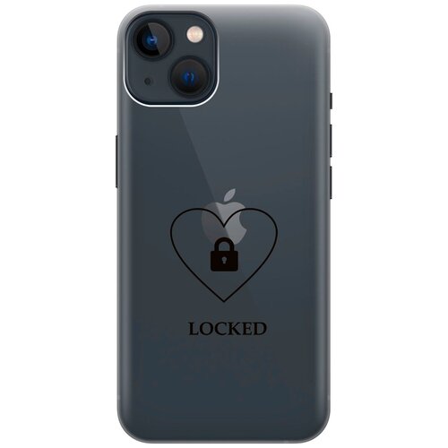 Силиконовый чехол на Apple iPhone 14 / Эпл Айфон 14 с рисунком Locked силиконовый чехол на apple iphone 14 pro эпл айфон 14 про с рисунком locked