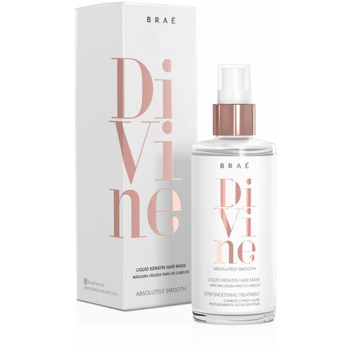 BRAÉ Divine Liquid Keratin Hair Mask — Глубоко увлажняющая жидкая кератиновая маска для волос, 60 мл. маска с эффектом шелка для идеального блеска волос philosophy perfect hair mask liquid silk