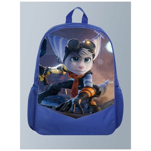 фото Голубой рюкзак с принтом игра рэтчет и кланк ratchet and clank, платформер - 124 brutbag