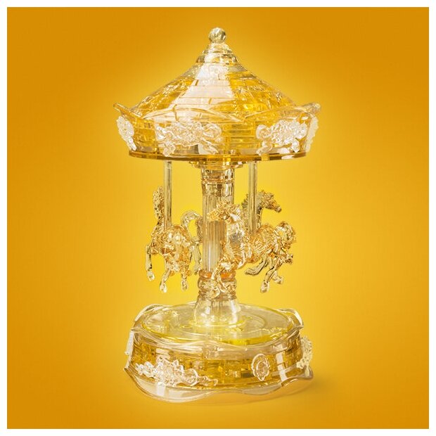Головоломка 3D Crystal Puzzle Золотая Карусель цвет: желтый - фото №5
