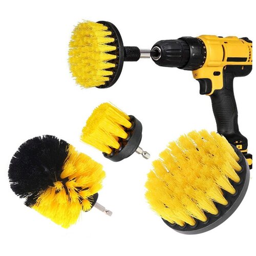 Комплект щеток/насадок Run Energy с жесткой щетиной для дрели/шуруповерта (3 шт.)