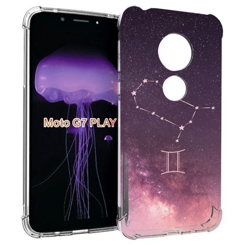 Чехол MyPads знак зодиака близнецы 5 для Motorola Moto G7 Play задняя-панель-накладка-бампер