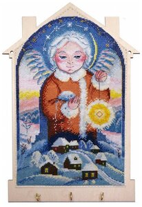 Фото Набор для создания ключницы Снежный ангел 15 x 25 см марья искусница 22.002.11