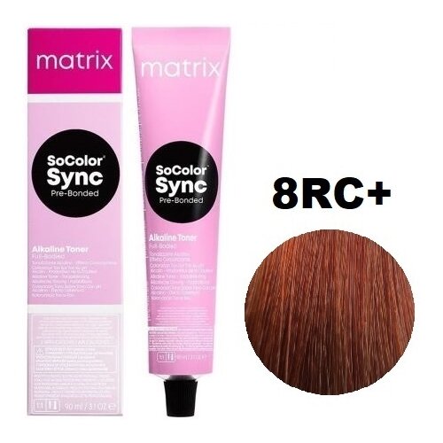 Matrix Краска для волос Color Sync, 8RC+ светлый блондин красно-медный, 90 мл