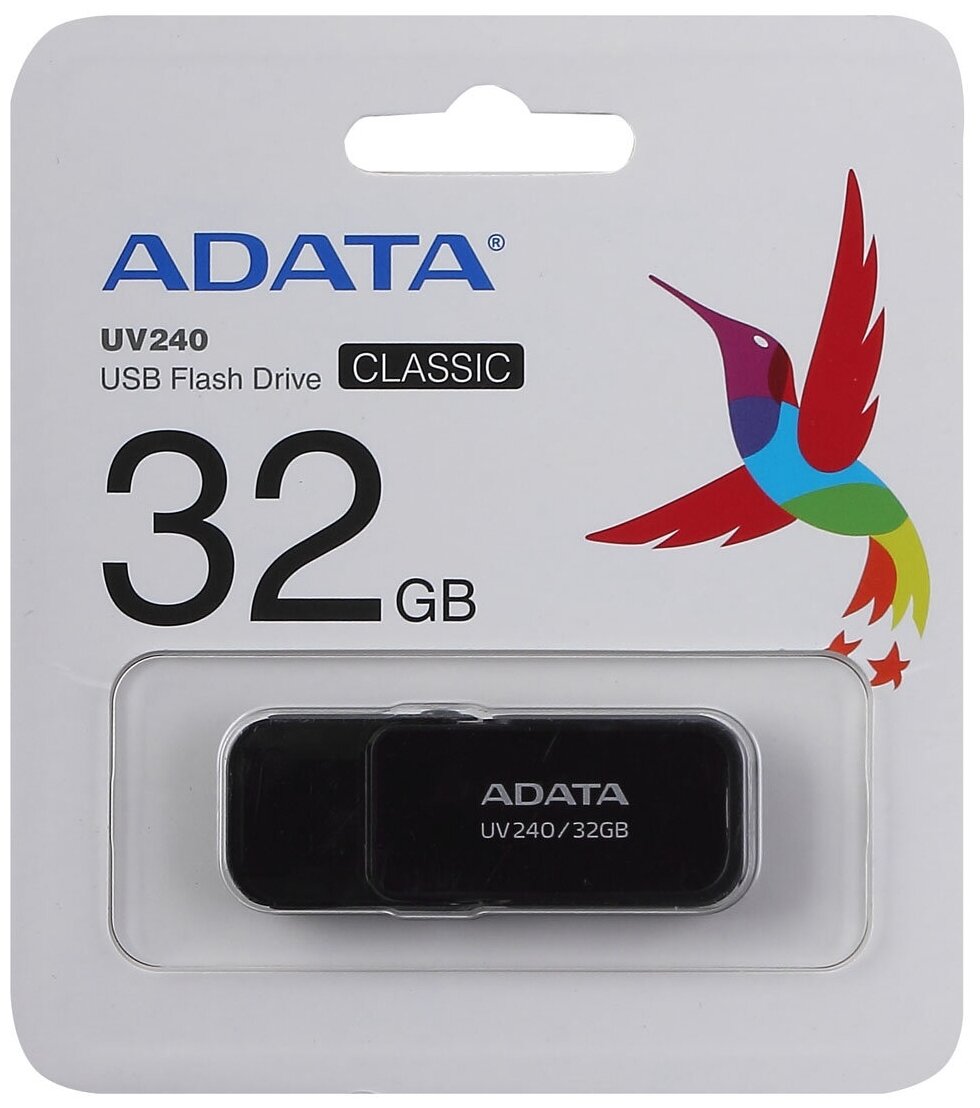 Флешка A-Data UV240 32ГБ USB2.0 черный (AUV240-32G-RBK) - фото №4