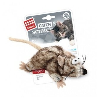 Игрушка для кошек Catch & Scratch мышка С кошачьей мятой 8 СМ - фотография № 11